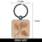 Pine Tree Branch with Pinecone Cone Winter Engraved Wood Square Keychain Tag Charm